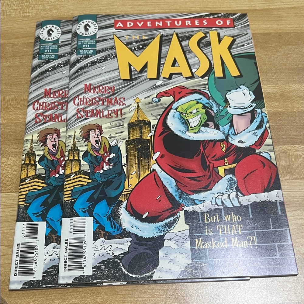 #0962+ 2Set Of Adventures Of Mask Santa Costume - Red and White